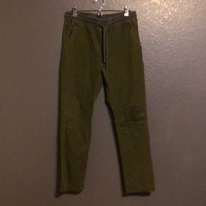 Olive green cargo joggers